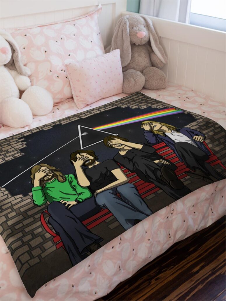 Pink Floyd Facepalm Velveteen Plush Blanket