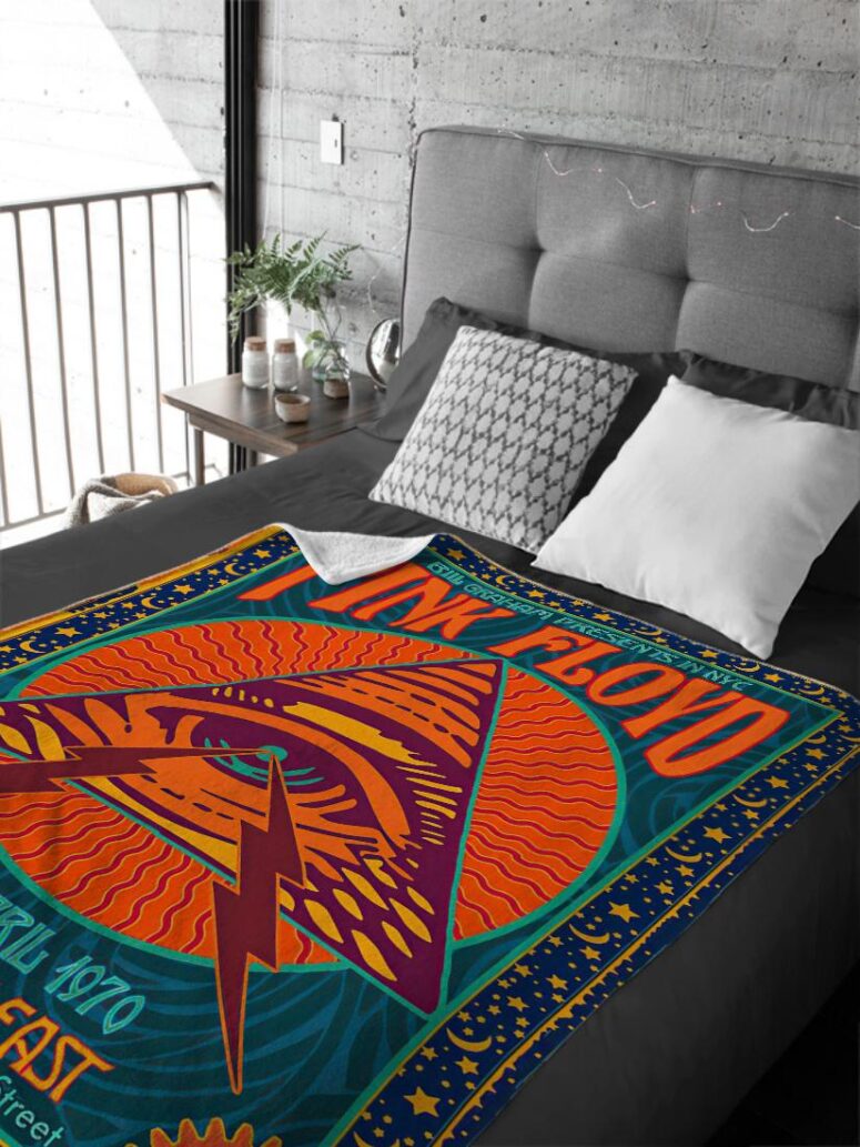 Pink Floyd Fillmore East Velveteen Plush Blanket
