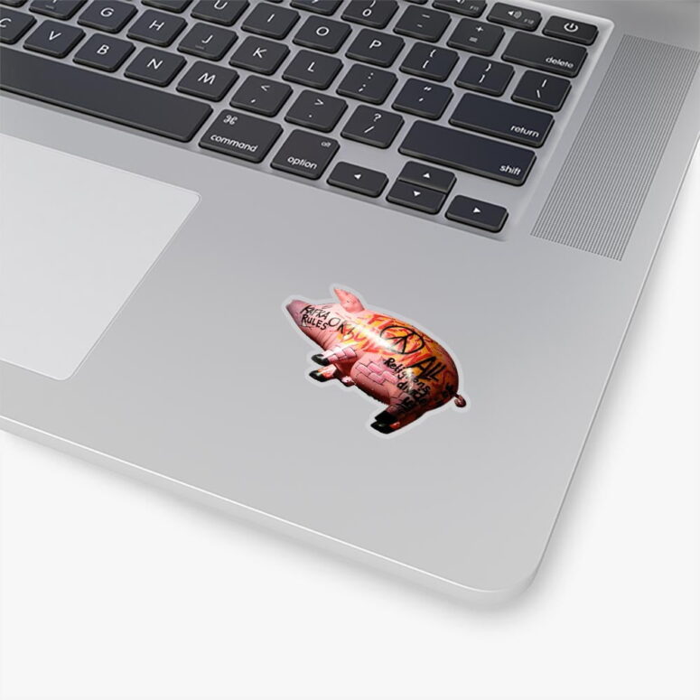 Pink Floyd Flying Pig Kiss Cut Stickers