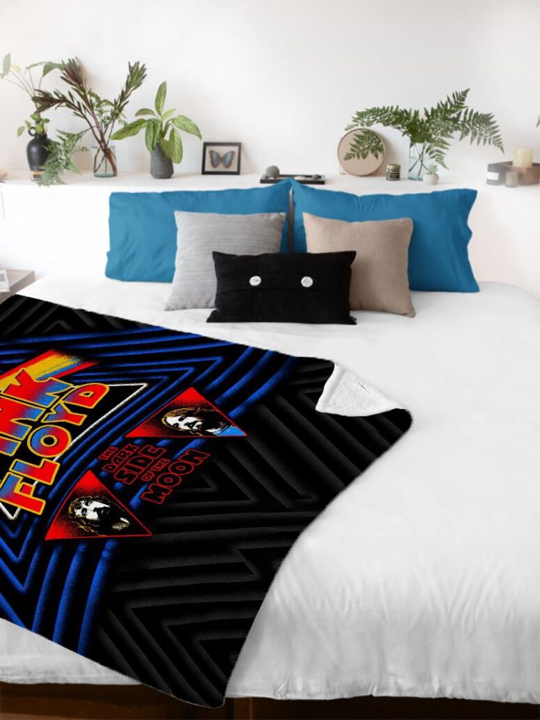 Pink Floyd Funkside The Dark Side Of The Moon Velveteen Plush Blanket
