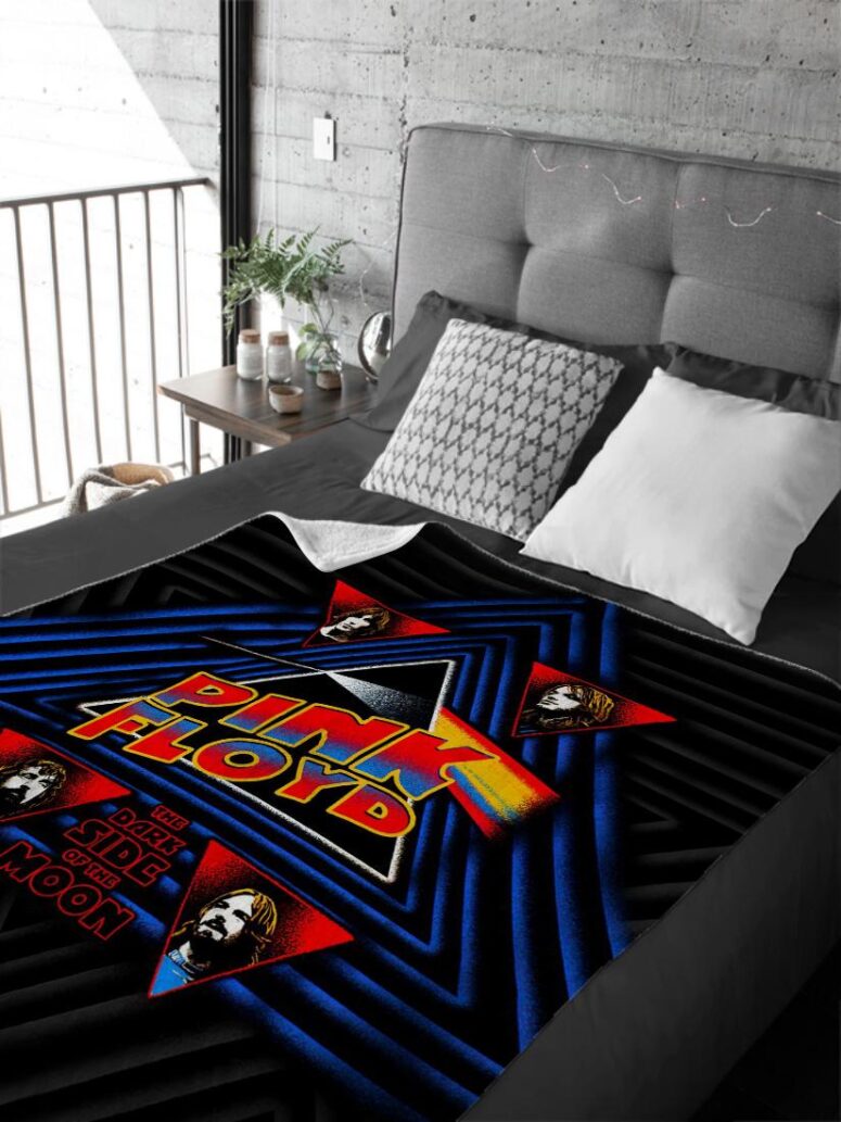 Pink Floyd Funkside The Dark Side Of The Moon Velveteen Plush Blanket