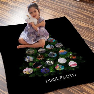 Pink Floyd Holiday Tree Velveteen Plush Blanket
