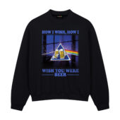 Pink Floyd How I Wish How I Wish You Were Beer Front Sweatshirt Black - OtherBrick