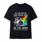 Pink Floyd I’ll See You On The Dark Side Of The Moon Matter Of Fact It’s All Dark Front Tshirt Black - OtherBrick