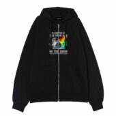 Pink Floyd I’ll See You On The Dark Side Of The Moon Matter Of Fact It’s All Dark Front Ziphoodie Black - OtherBrick