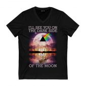 Pink Floyd I’ll See You On The Dark Side Of The Moon Front Vneck Black - OtherBrick