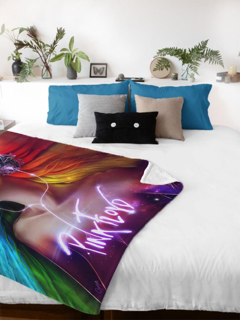 Pink Floyd Lady Art Velveteen Plush Blanket