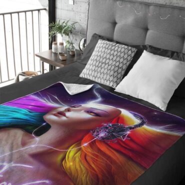 Pink Floyd Lady Art Velveteen Plush Blanket