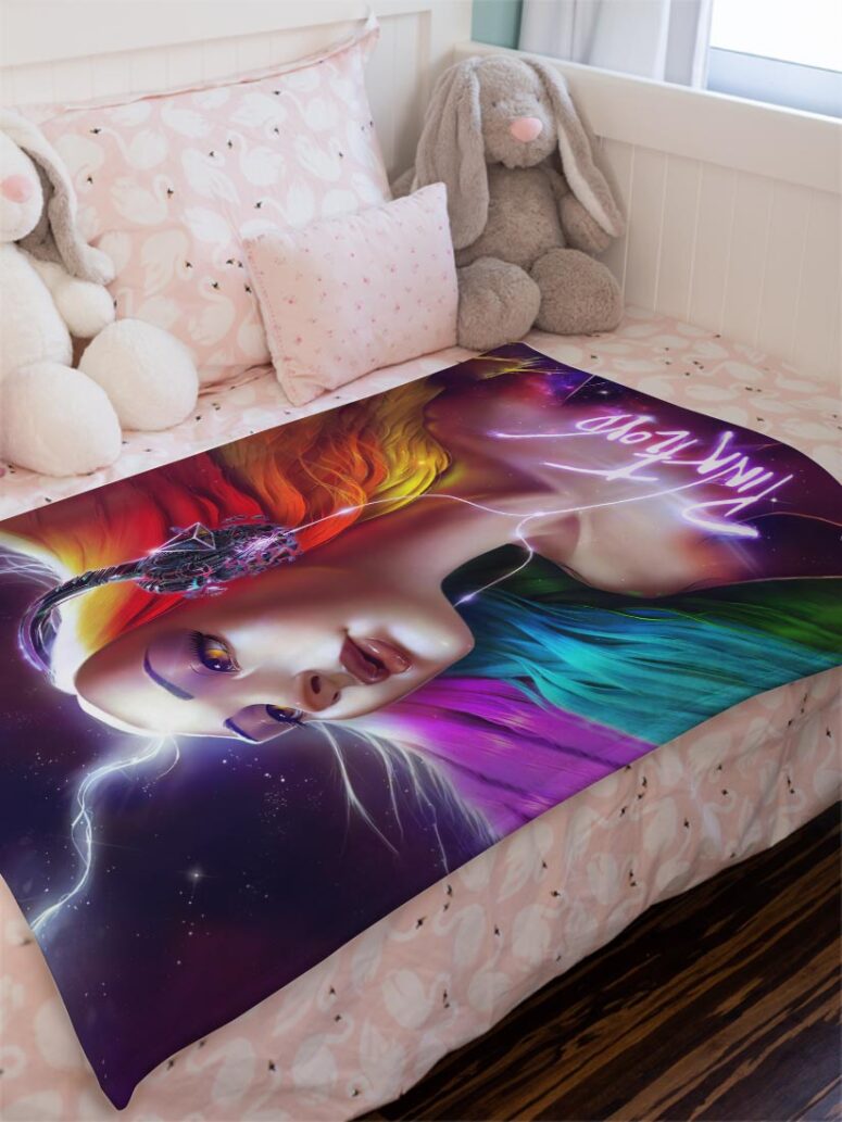 Pink Floyd Lady Art Velveteen Plush Blanket