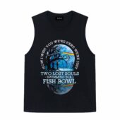 Pink Floyd Lake Reflection How I Wish You Were Here Front Tank Black - OtherBrick