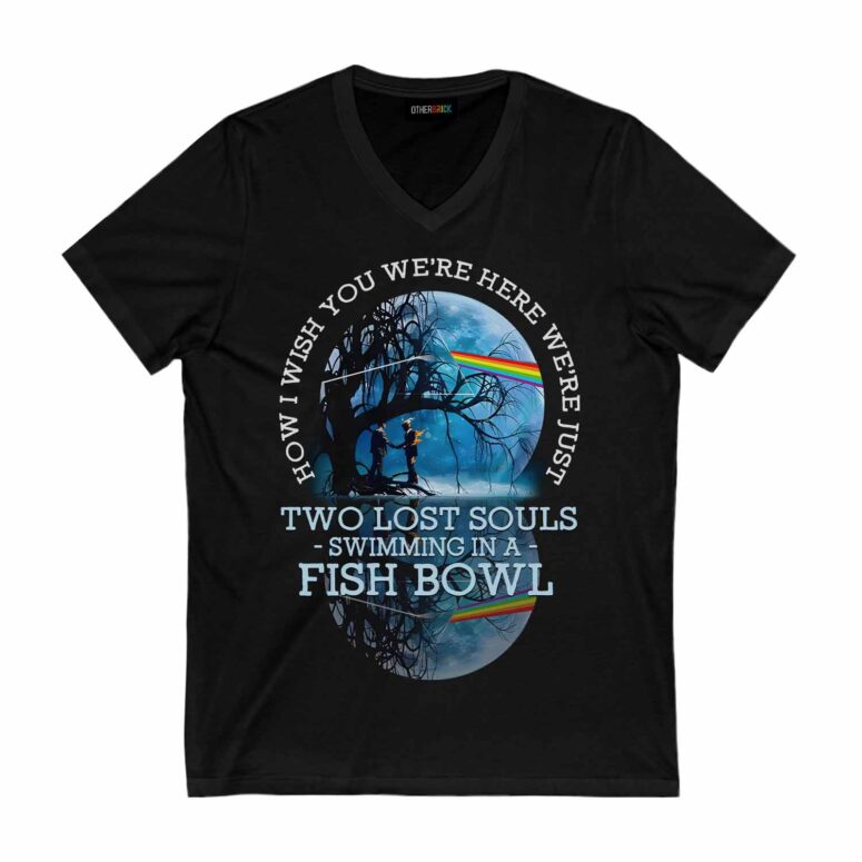 Pink Floyd Lake Reflection How I Wish You Were Here We’re Just Two Lost Souls Swimming In A Fish Bowl Shirt