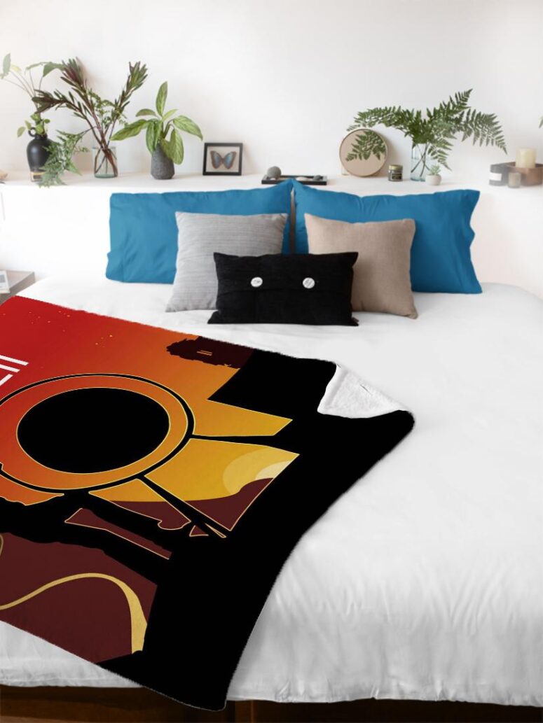 Pink Floyd Live At Pompeii Velveteen Plush Blanket