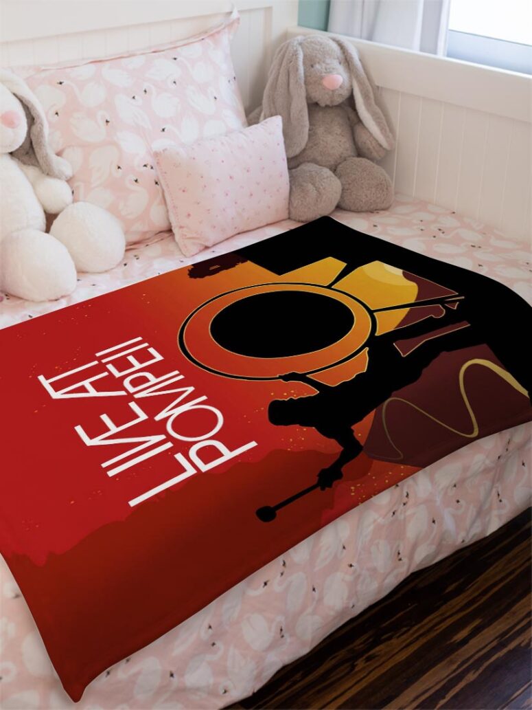 Pink Floyd Live At Pompeii Velveteen Plush Blanket