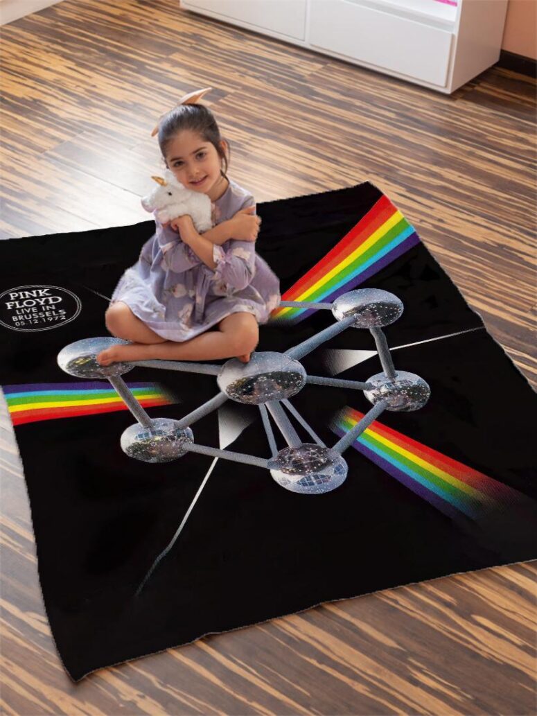Pink Floyd Live In Brussels Velveteen Plush Blanket