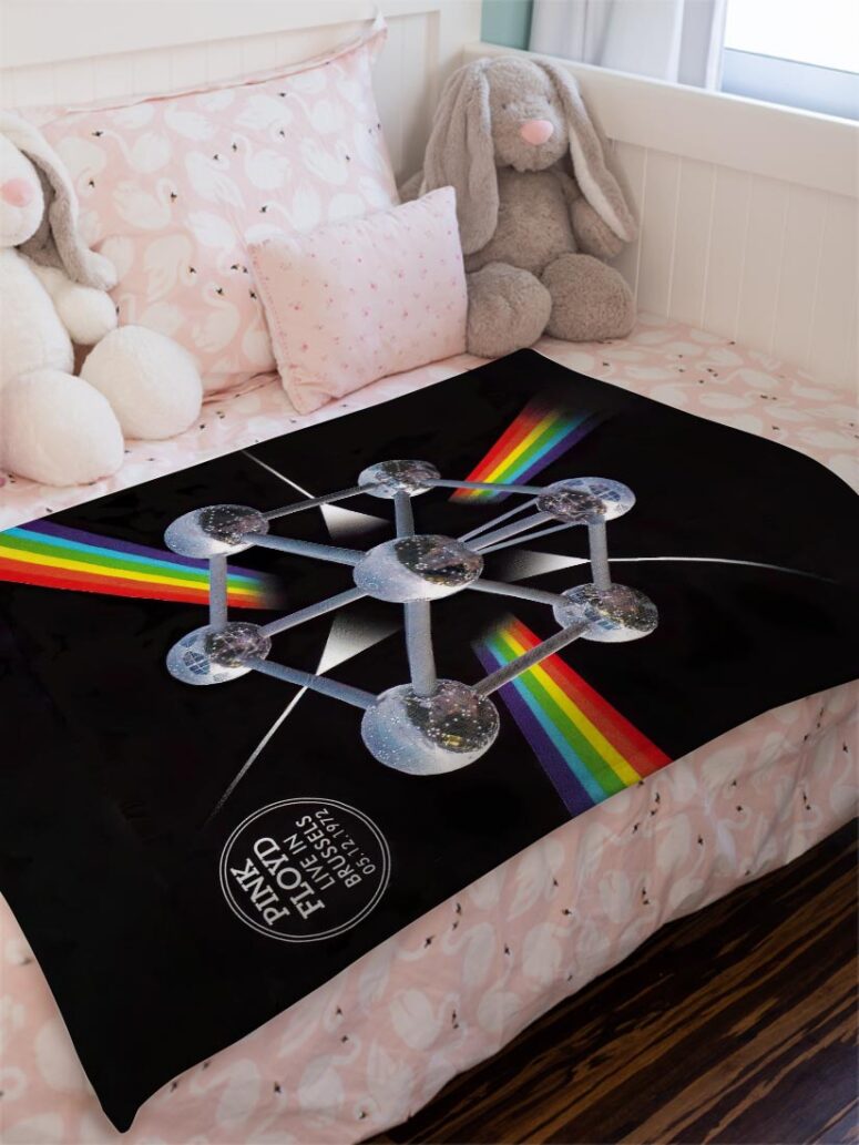 Pink Floyd Live In Brussels Velveteen Plush Blanket