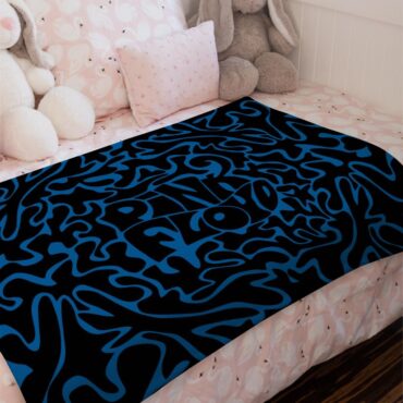 Pink Floyd Logo Cosmic psychedelic Art Velveteen Plush Blanket