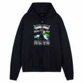 Pink Floyd Long You Live And High You Fly Front Hoodie Black - OtherBrick