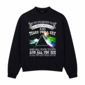 Pink Floyd Long You Live And High You Fly Front Sweatshirt Black - OtherBrick