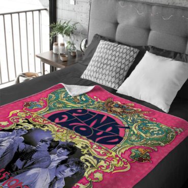 Pink Floyd Marquee Club 1967 Poster Velveteen Plush Blanket