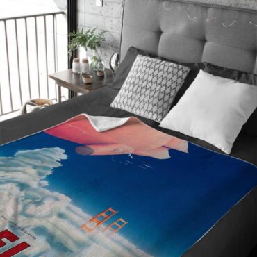 Pink Floyd Oakland Coliseum Poster Velveteen Plush Blanket