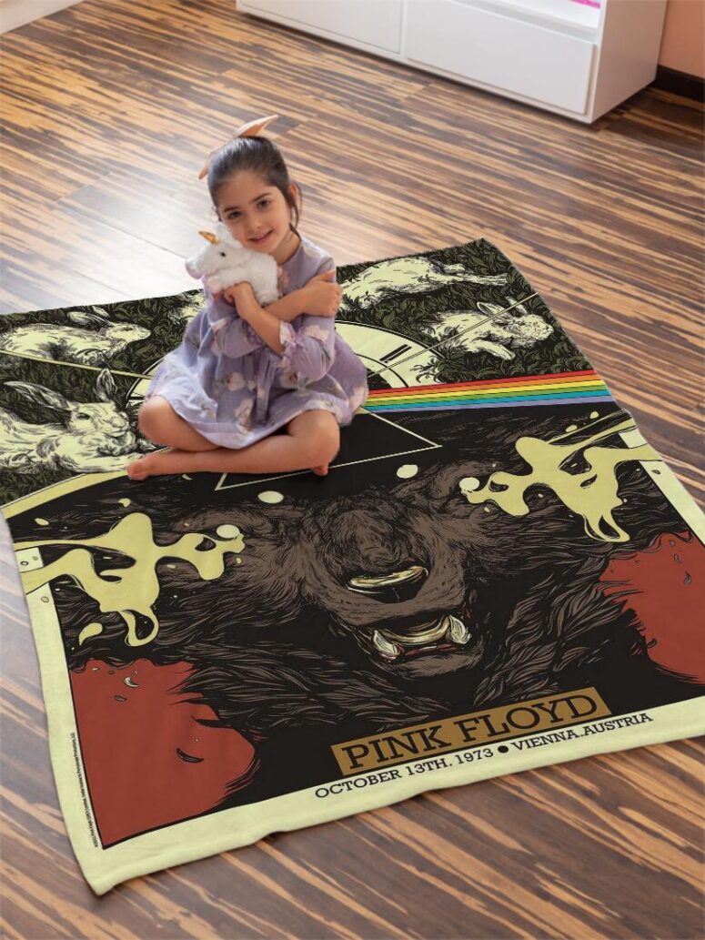 Pink Floyd October 13 1973 Vienna Austria Velveteen Plush Blanket Pink Floyd October 13 1973 Vienna Austria Velveteen Plush Blanket