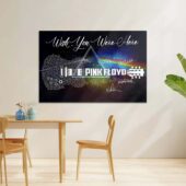 Pink Floyd Poster – Wish You Were Here With Guitar Typography And Signatures Canvas Ngang 1 - OtherBrick