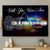 Pink Floyd Poster – Wish You Were Here With Guitar Typography And Signatures Canvas Wall1 - OtherBrick