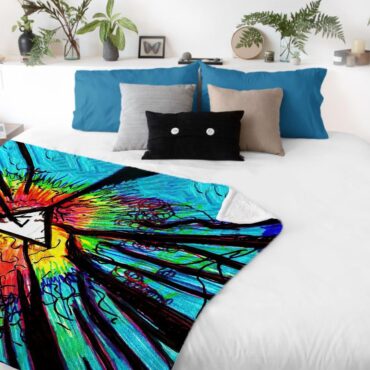 Pink Floyd Psychedelic Velveteen Plush Blanket
