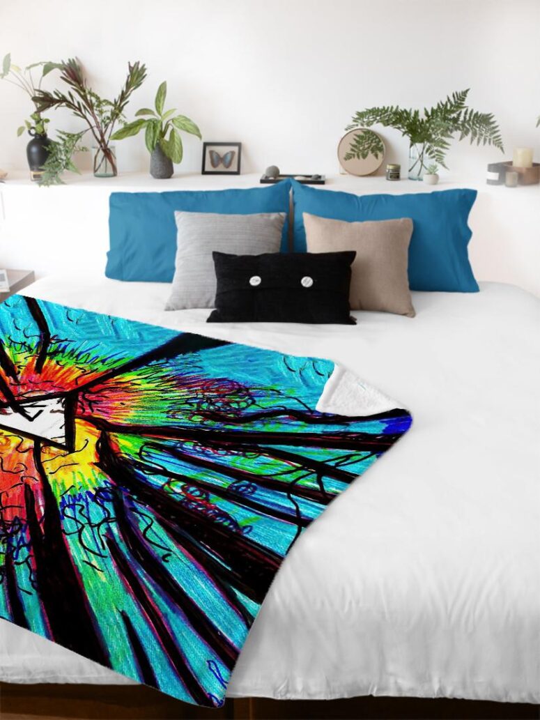 Pink Floyd Psychedelic Velveteen Plush Blanket