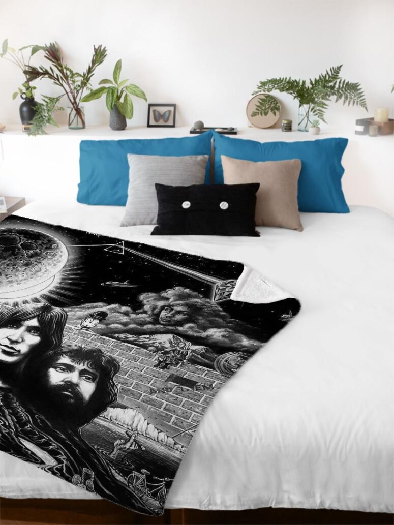 Pink Floyd Psychedelism Velveteen Plush Blanket Pink Floyd Psychedelism Velveteen Plush Blanket