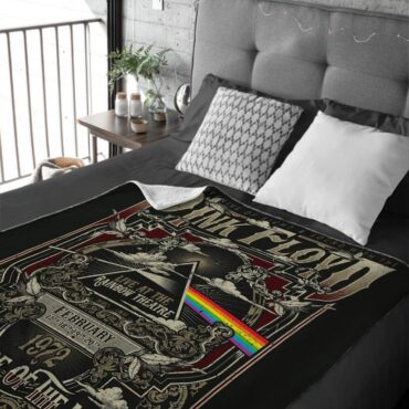 Pink Floyd Live At Rainbow Theatre 1972 Pink Floyd TDSOTM Tour Velveteen Plush Blanket