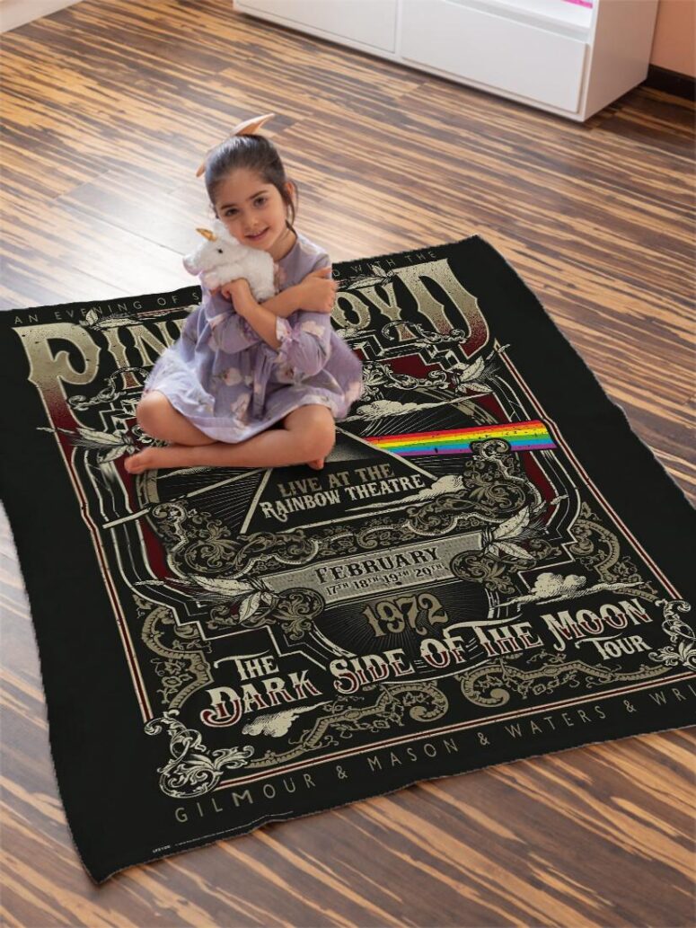 Pink Floyd Live At Rainbow Theatre 1972 Pink Floyd TDSOTM Tour Velveteen Plush Blanket Pink Floyd Live At Rainbow Theatre 1972 Pink Floyd TDSOTM Tour Velveteen Plush Blanket