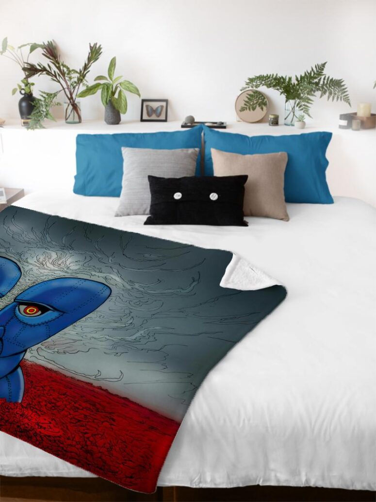 Pink Floyd Roses Division Bell Velveteen Plush Blanket Pink Floyd Roses Division Bell Velveteen Plush Blanket