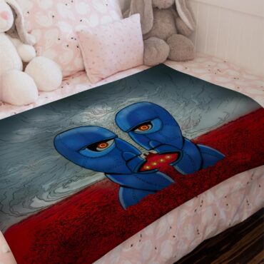 Pink Floyd Roses Division Bell Velveteen Plush Blanket