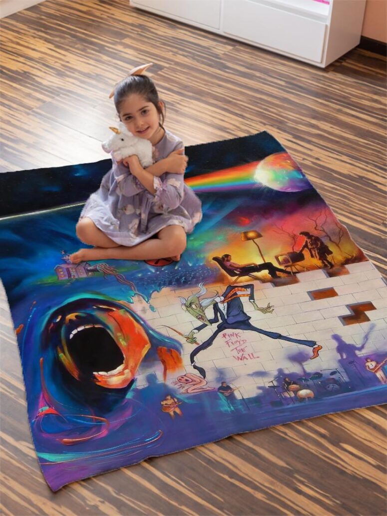 Pink Floyd The Wall Dark Side of The Moon Fine Art Velveteen Plush Blanket Pink Floyd The Wall Dark Side of The Moon Fine Art Velveteen Plush Blanket