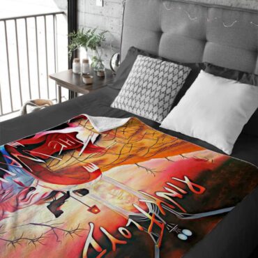 Pink Floyd The Wall Water Color Painting Velveteen Plush Blanket