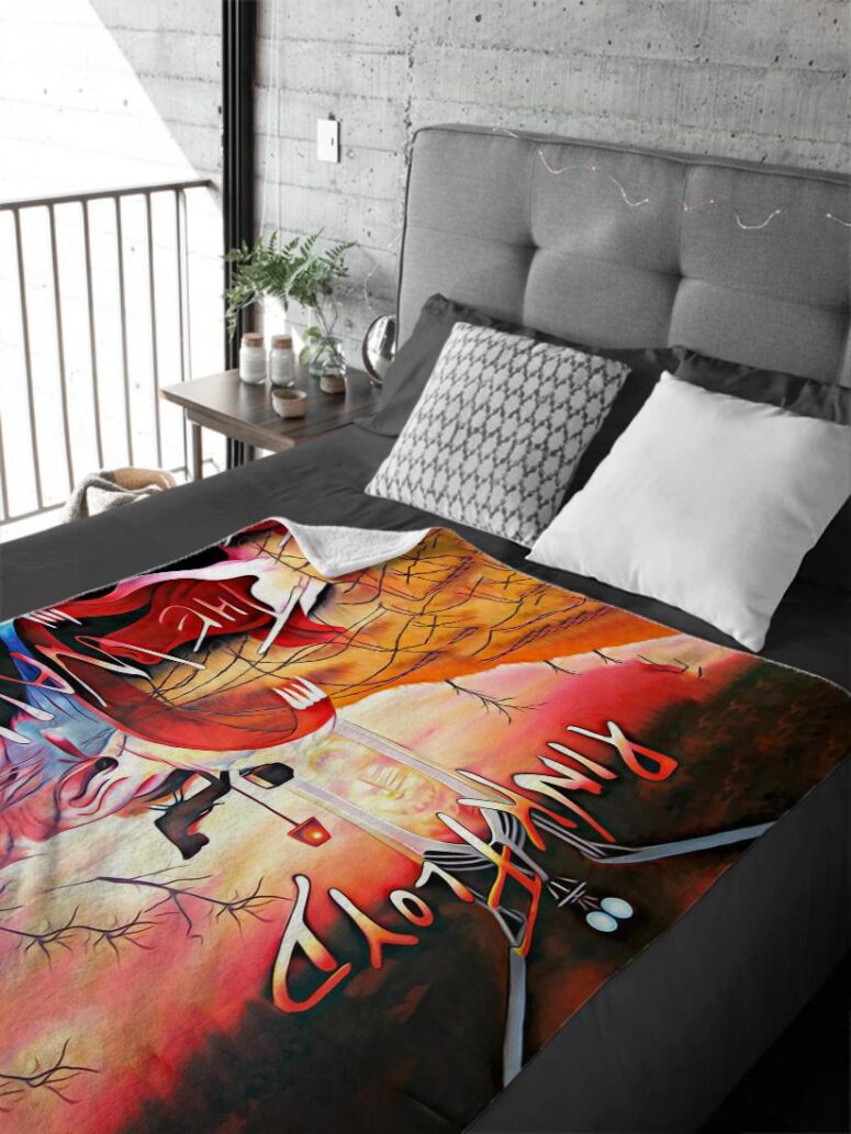 Pink Floyd The Wall Water Color Painting Velveteen Plush Blanket Pink Floyd The Wall Water Color Painting Velveteen Plush Blanket