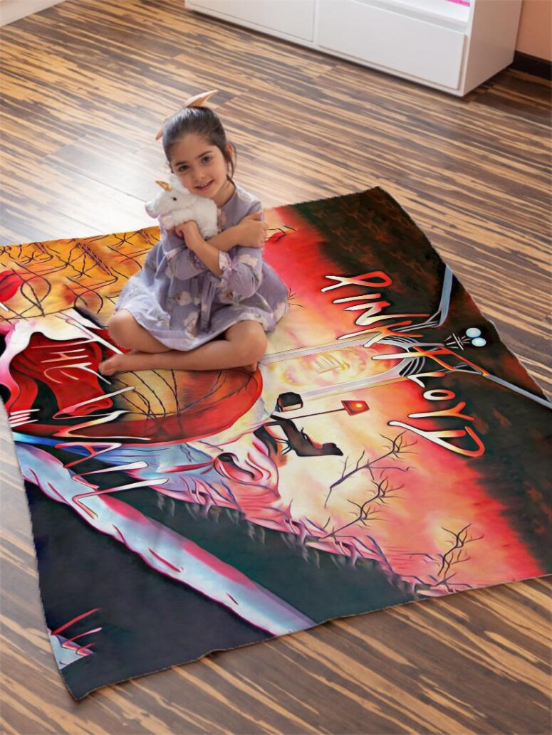 Pink Floyd The Wall Water Color Painting Velveteen Plush Blanket Pink Floyd The Wall Water Color Painting Velveteen Plush Blanket