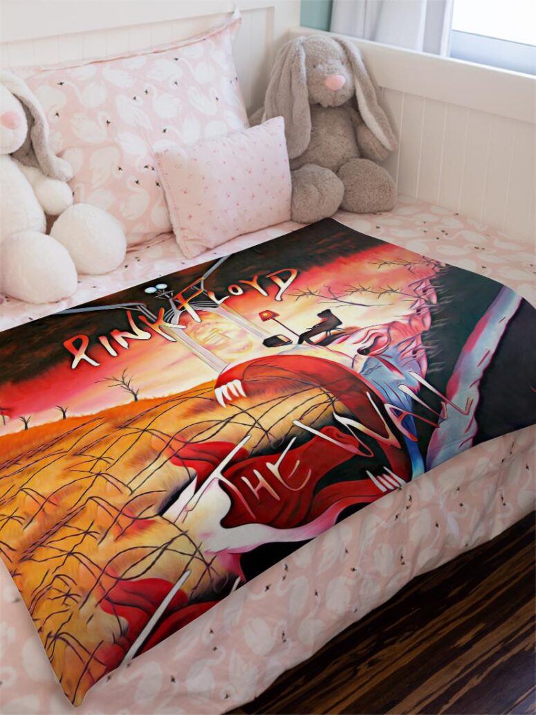 Pink Floyd The Wall Water Color Painting Velveteen Plush Blanket Pink Floyd The Wall Water Color Painting Velveteen Plush Blanket