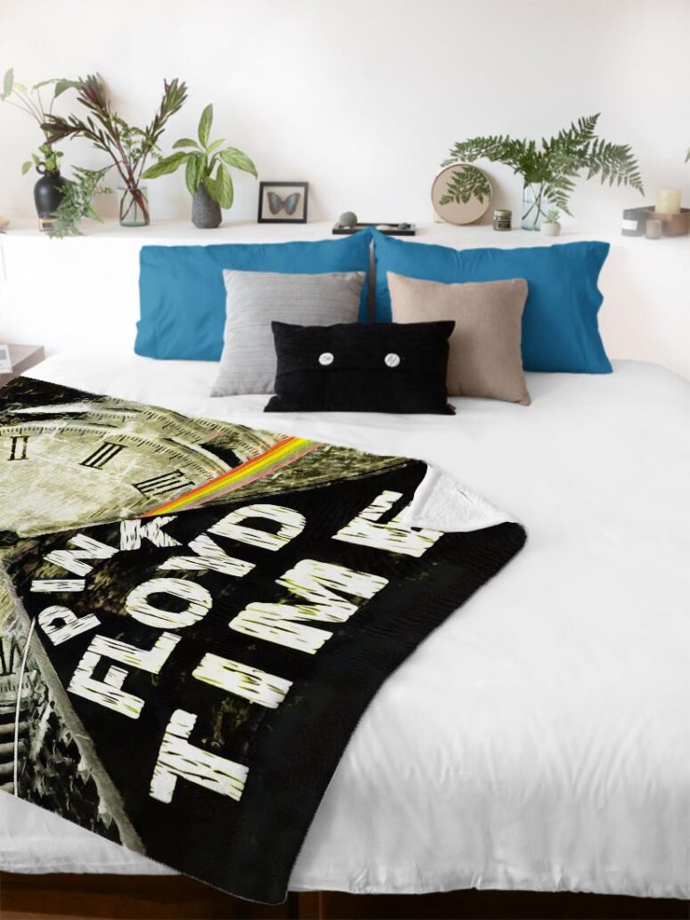 Pink Floyd Time Art Velveteen Plush Blanket