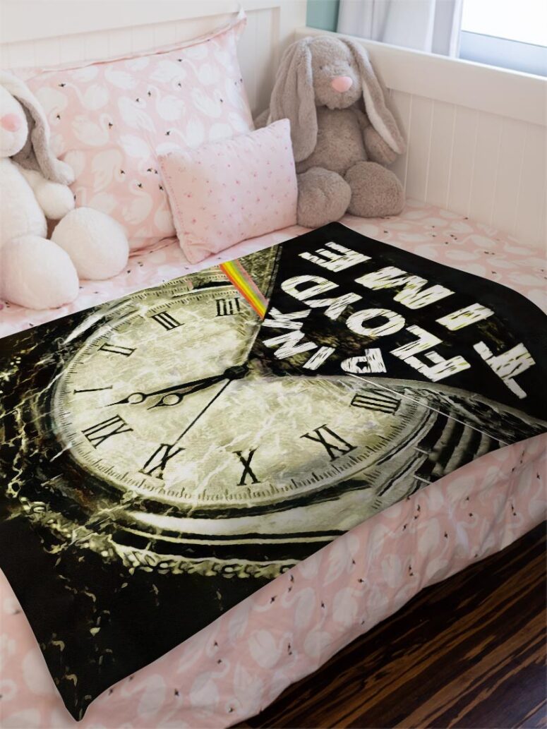 Pink Floyd Time Art Velveteen Plush Blanket