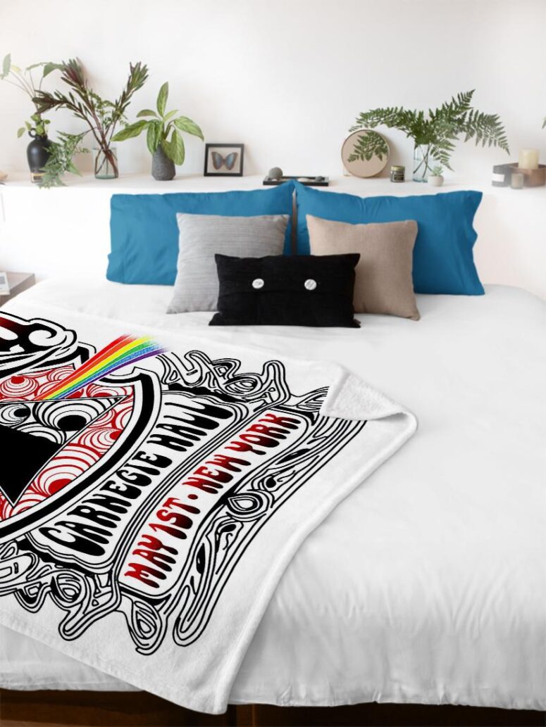 Pink Floyd Tour 1972 Velveteen Plush Blanket