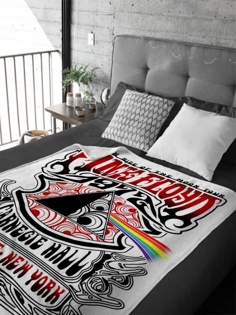 Pink Floyd Tour 1972 Velveteen Plush Blanket