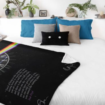 Pink Floyd quote Time Art Pre Signed Velveteen Plush Blanket