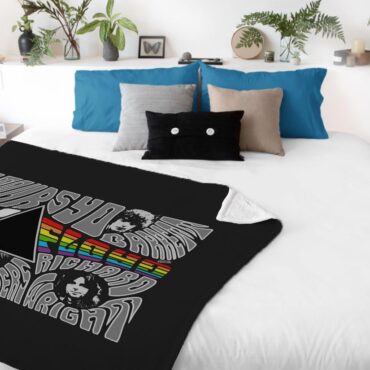 Pink floyd Member Art Velveteen Plush Blanket