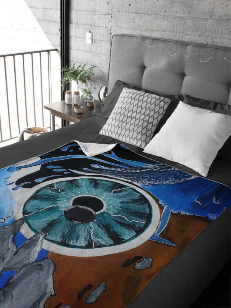 Pulse Hand Drawing Art Pink Floyd Velveteen Plush Blanket Pulse Hand Drawing Art Pink Floyd Velveteen Plush Blanket