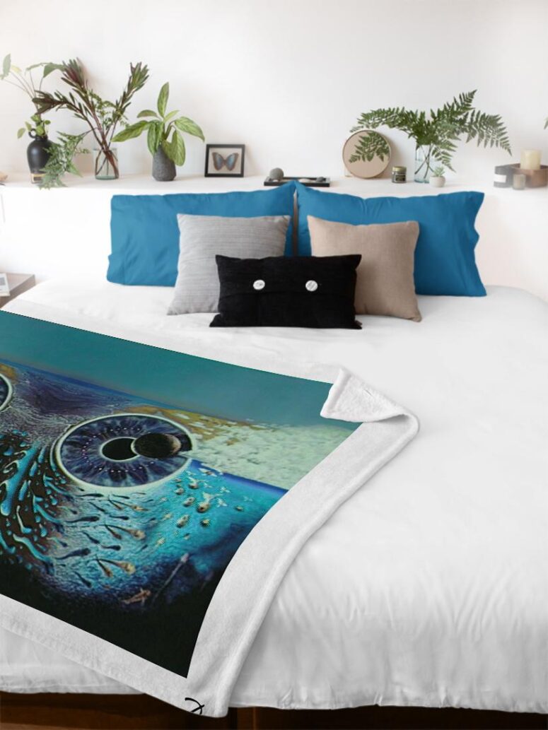 Pulse Owl Eyes Pink Floyd Velveteen Plush Blanket Pulse Owl Eyes Pink Floyd Velveteen Plush Blanket
