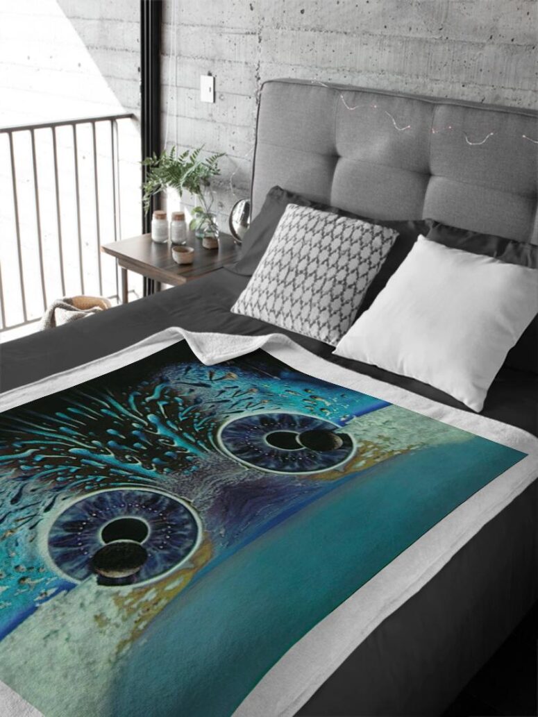 Pulse Owl Eyes Pink Floyd Velveteen Plush Blanket Pulse Owl Eyes Pink Floyd Velveteen Plush Blanket