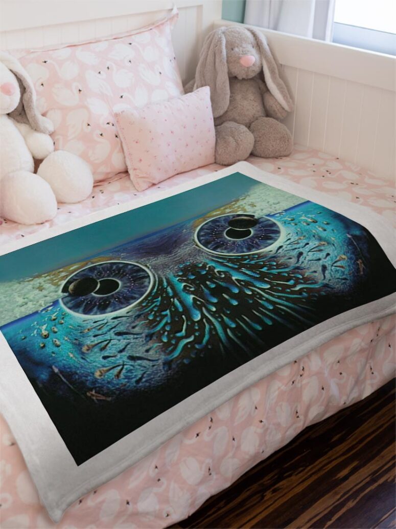 Pulse Owl Eyes Pink Floyd Velveteen Plush Blanket Pulse Owl Eyes Pink Floyd Velveteen Plush Blanket