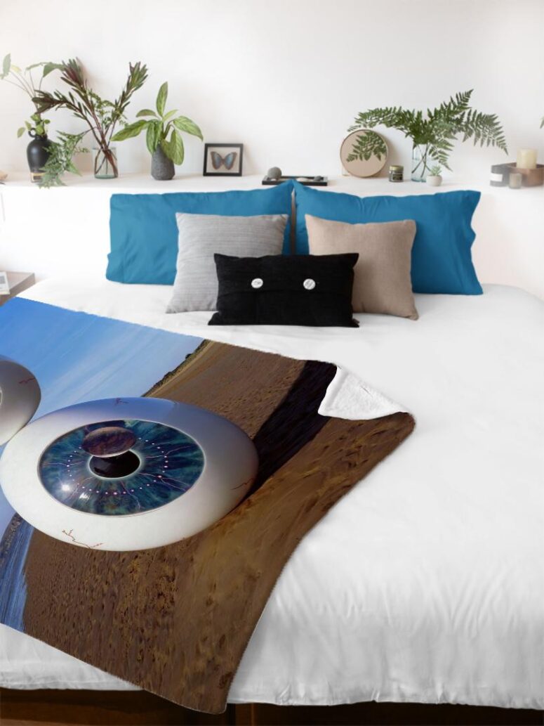 Pulse in Reallife beach Pink Floyd Velveteen Plush Blanket Pulse in Reallife beach Pink Floyd Velveteen Plush Blanket